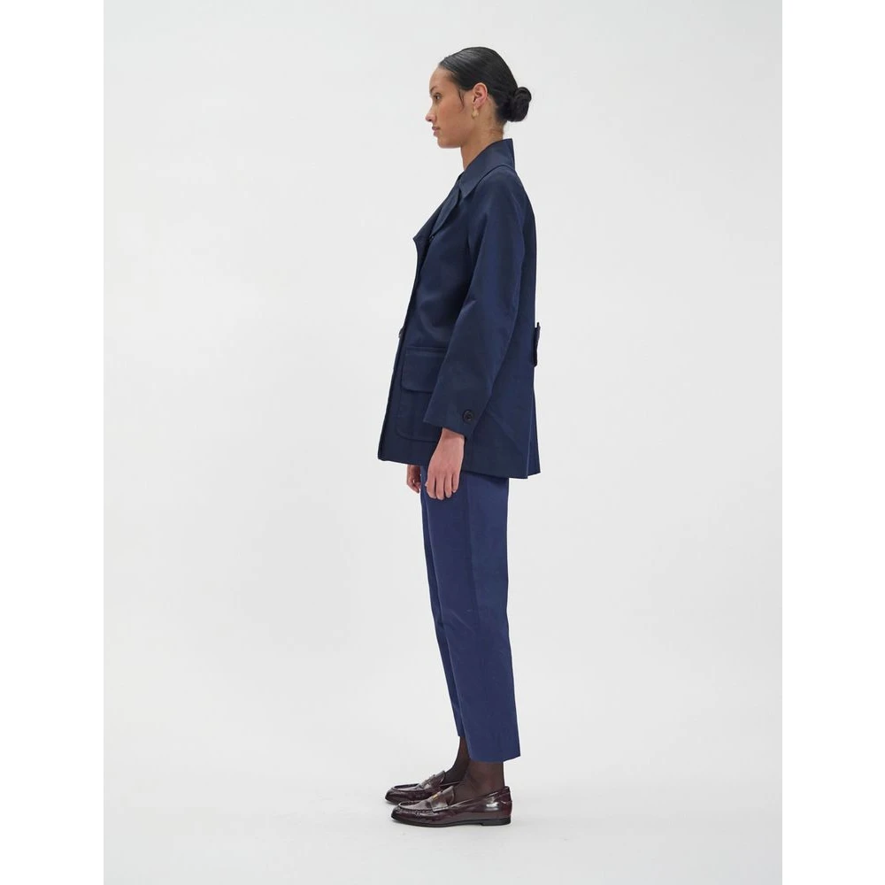 Ines De La Fressange Paris Seraphine Coat Seraphine Jas Blue Dames