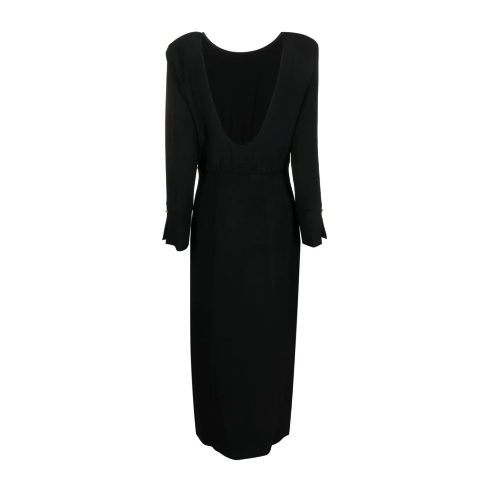 Federica Tosi Lange jurken Fti23Ab056.0Ga0023 Jurk 002 Black Dames