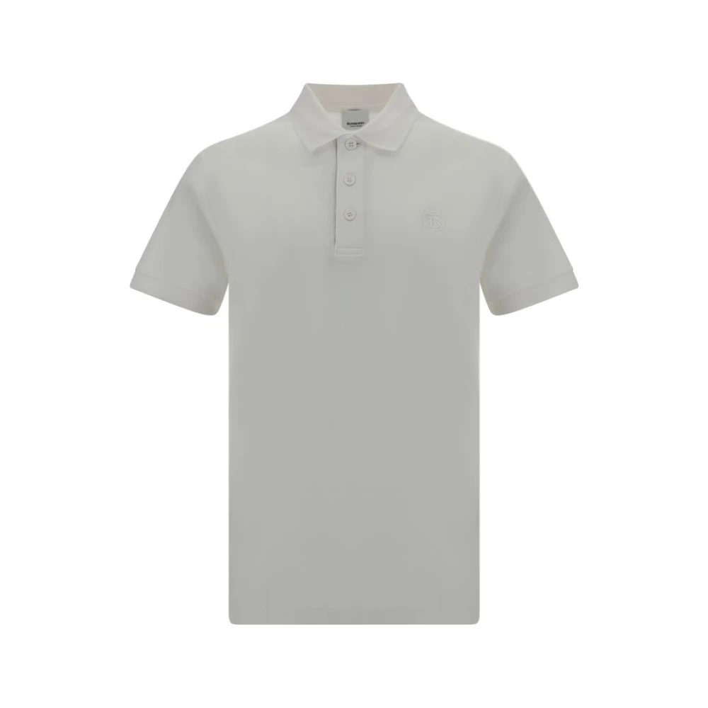 Burberry Klassieke Katoenen Poloshirt White Heren