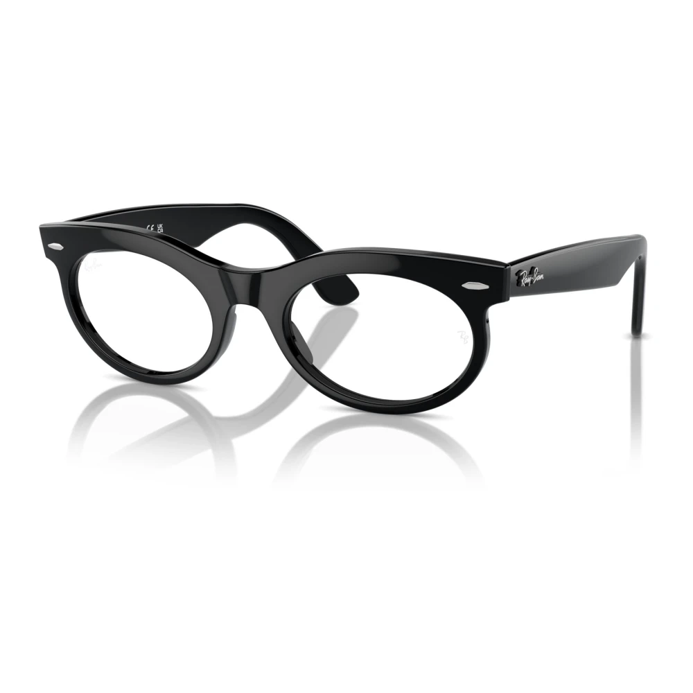 Ray-Ban Unisex Black Oval Wayfarer Eyewear Frames In