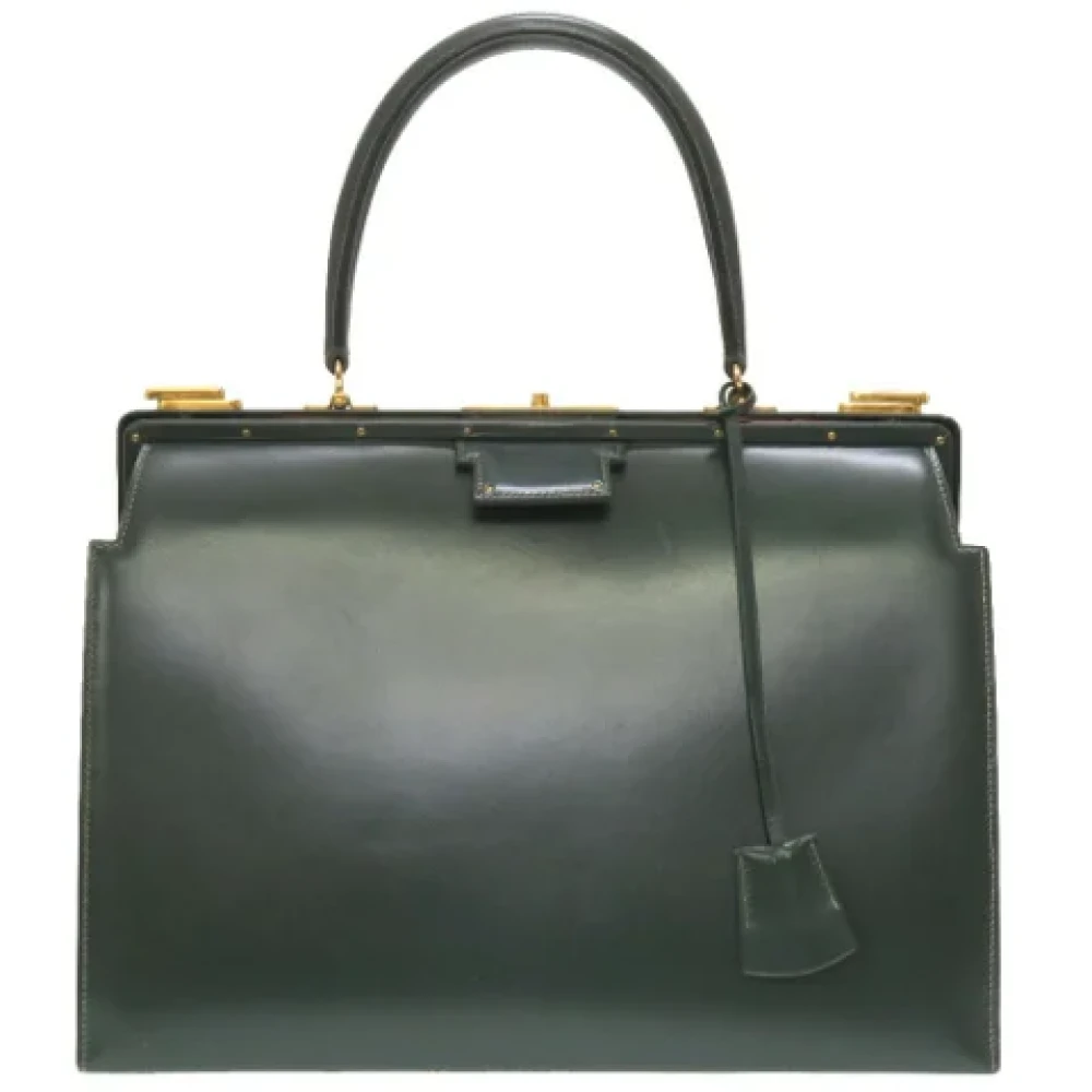 Hermès Vintage Pre-owned Fabric handbags Green Dames