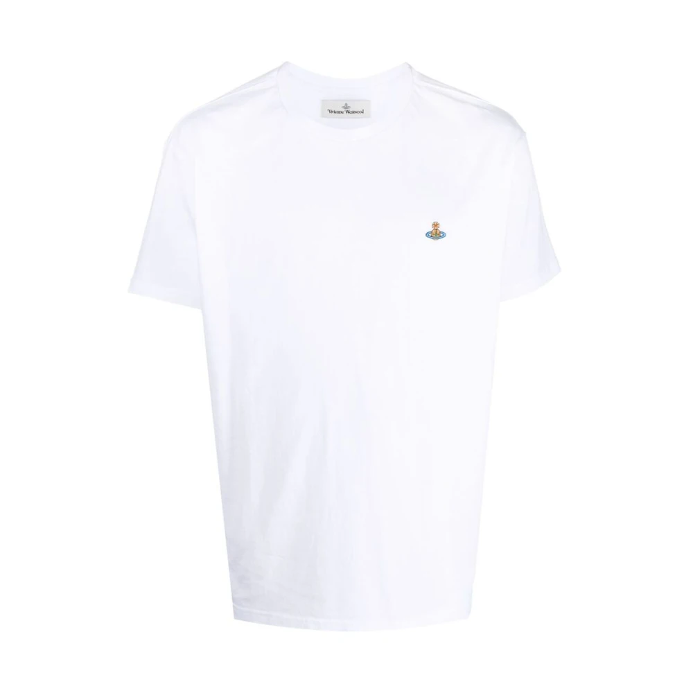 Vivienne Westwood Logo-geborduurd katoenen T-shirt White Dames