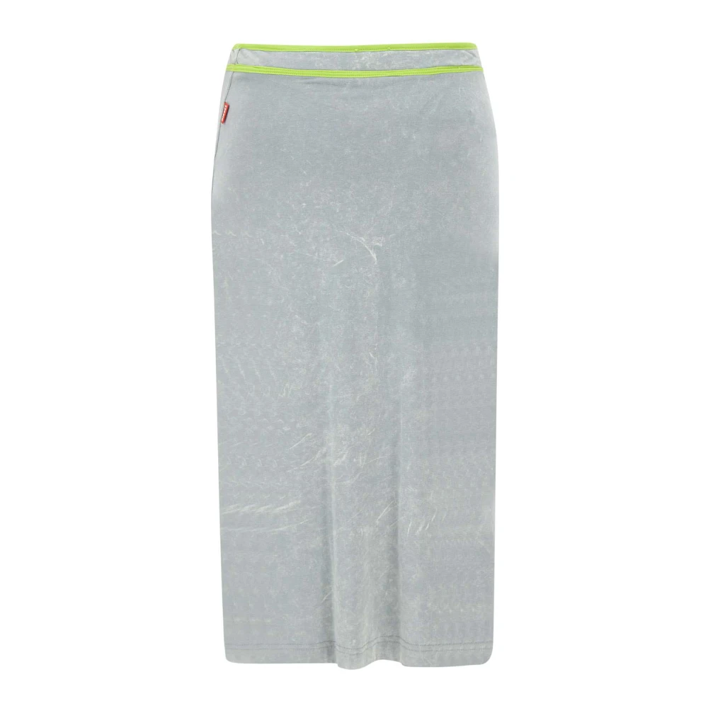 Diesel Fijne Rok Grijs Limoen Groen Gray Dames