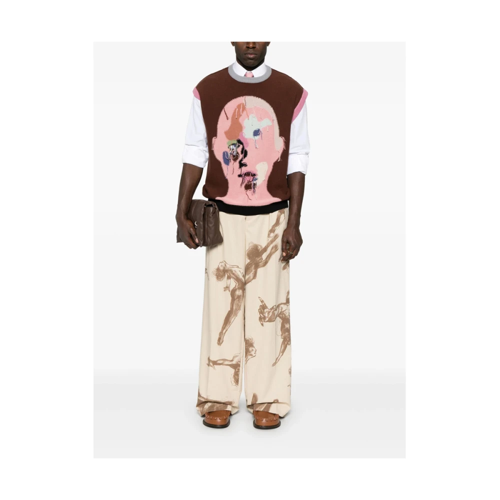 KidSuper Studios Ecru Kinderbroek met Verborgen Rits Beige Heren