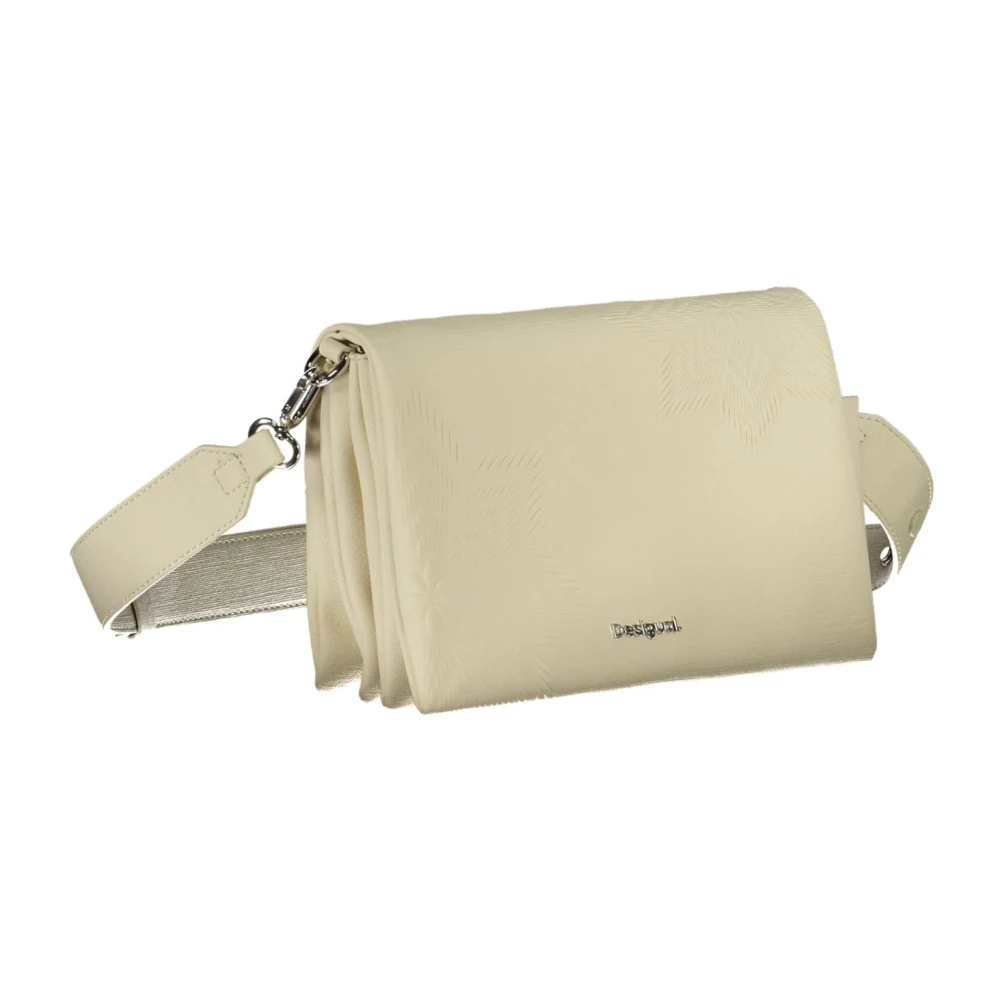 Desigual Witte Schoudertas met Verstelbare Band White Dames