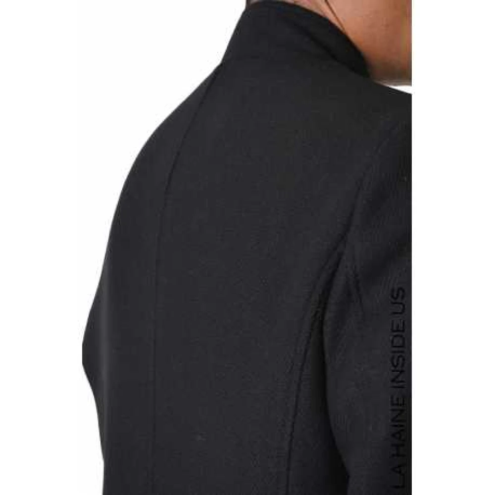 La Haine Inside Us Klassieke Zwarte Officier Kraag Jas Lm238 Black Heren