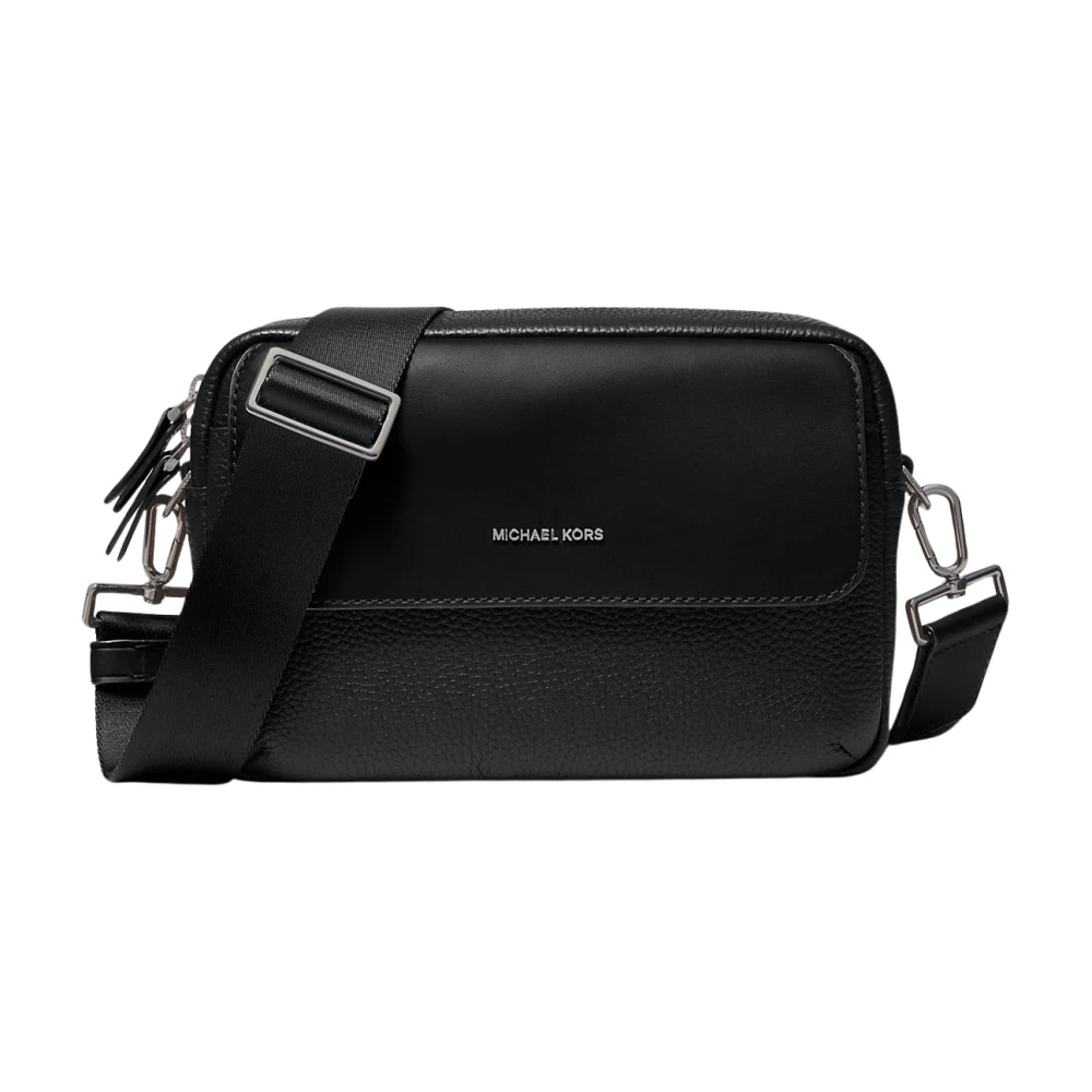 Michael Kors Hudson Crossbody tas van geperforeerd leer Black Heren