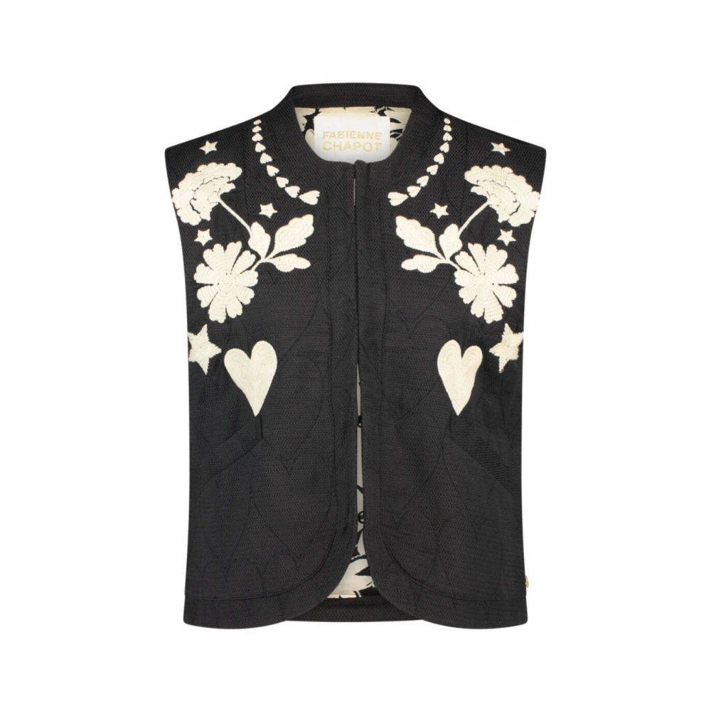 Fabienne Chapot Berry Gilet Stijlvol Cltgil06 Black Dames