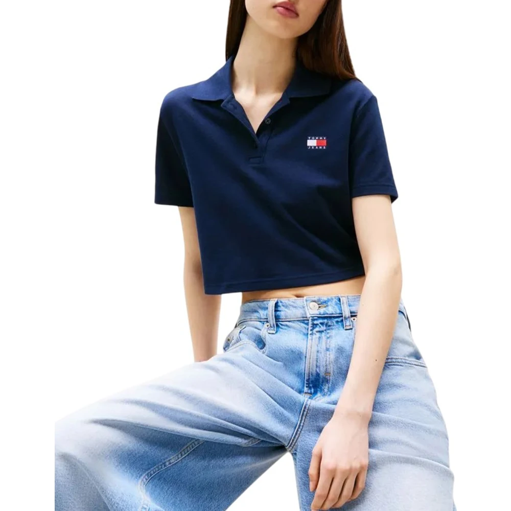 Tommy Hilfiger Polo T-shirt met korte mouwen Blue Dames