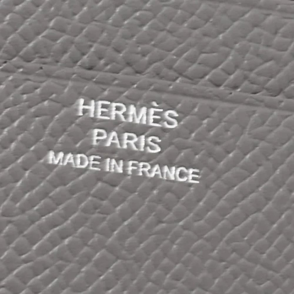Hermès Vintage Pre-owned Leather wallets Gray Heren