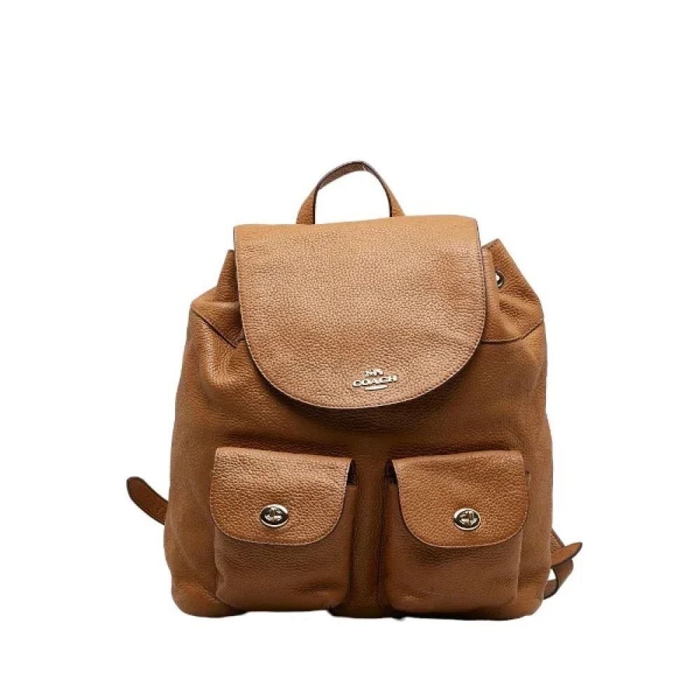 Coach Pre-owned Leather backpacks Brown Dames