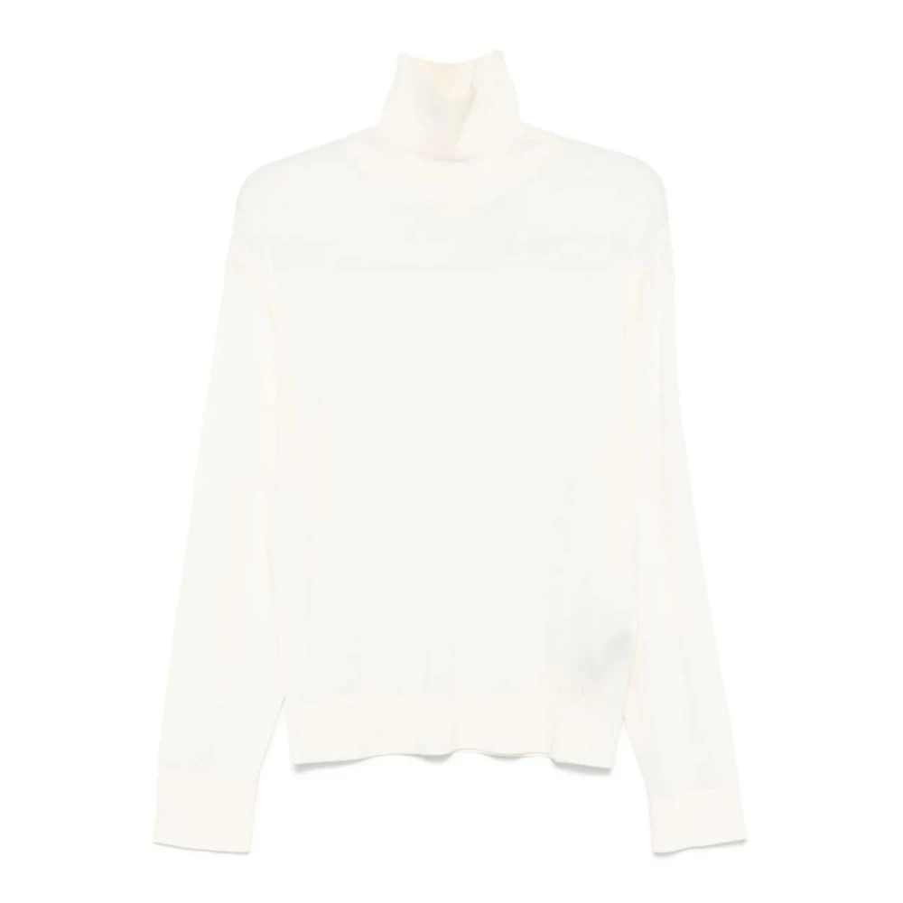 Laneus Witte Oversized Trui met Cashmere White Heren