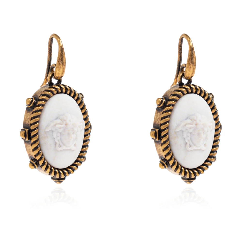 Versace Unisex Gul Accessoarer One Size, Brass Earrings