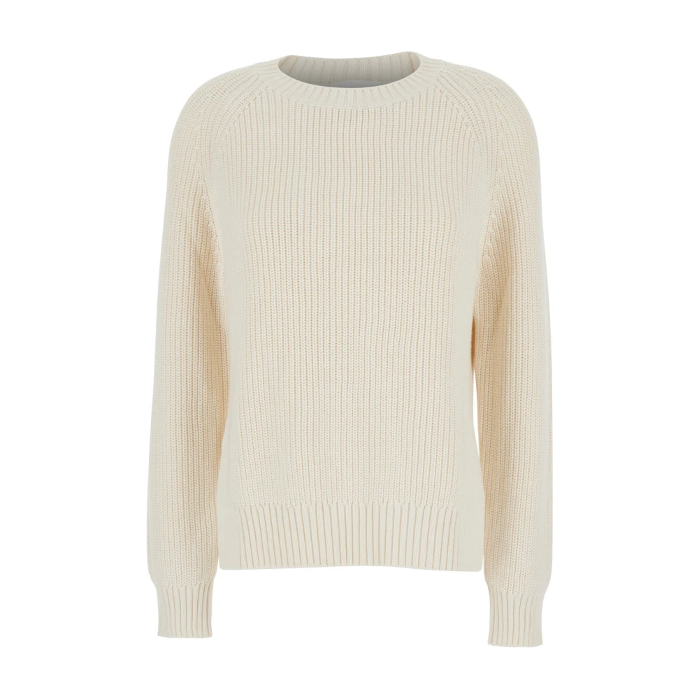P.a.r.o.s.h. Witte Gebreide Crewneck Sweater Vrouw Beige Dames