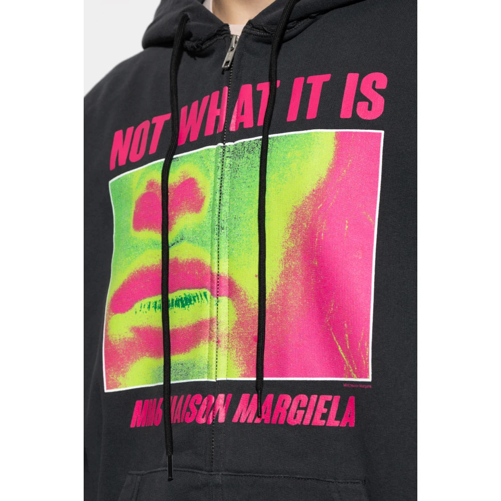 MM6 Maison Margiela Sweatshirt met print Black Heren