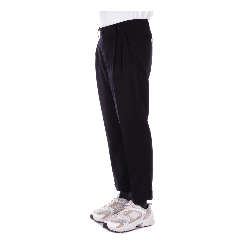 John Richmond Zwarte Logo Front Zip Broek Black Heren