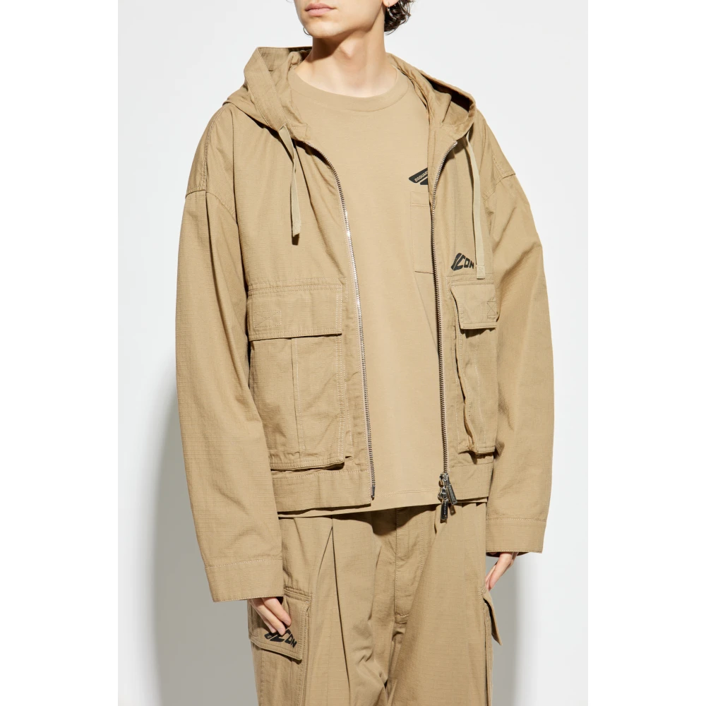 Dsquared2 Lichte capuchonjack Beige Heren