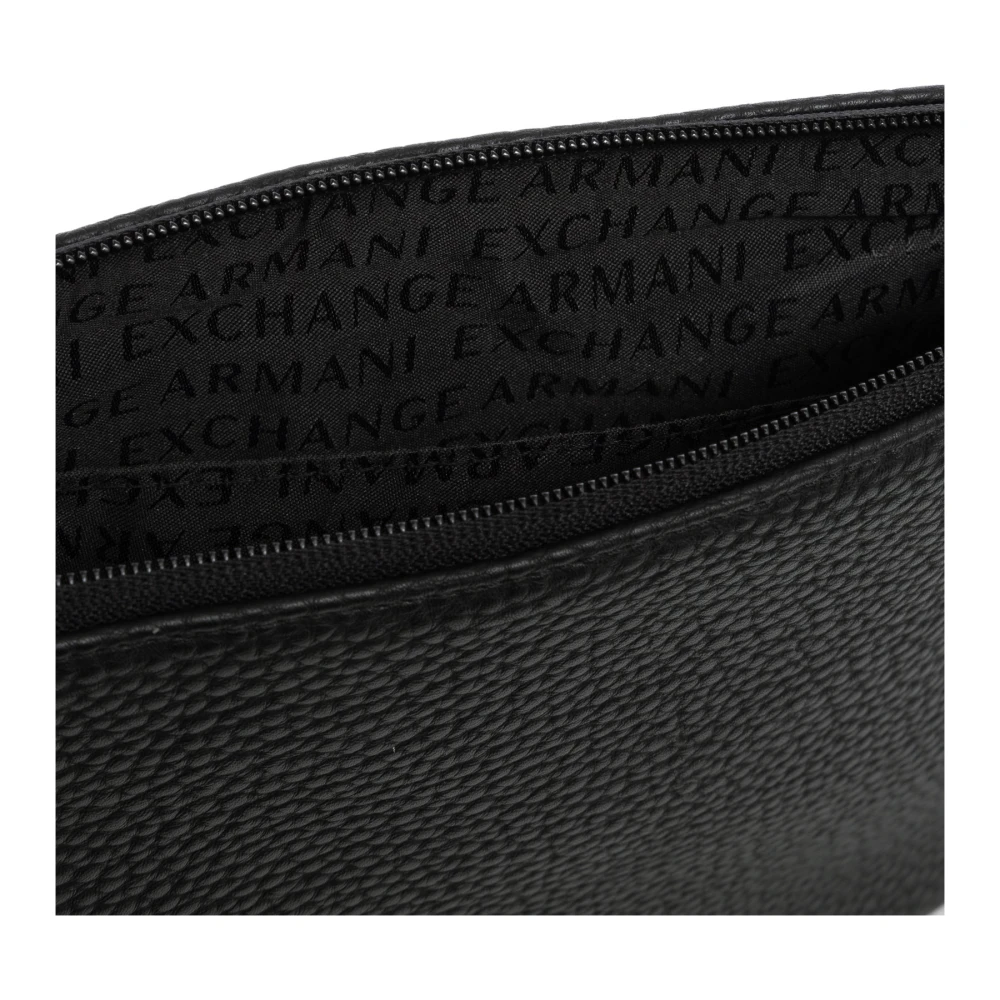Armani Exchange Stijlvolle ritszak met logo Black Heren