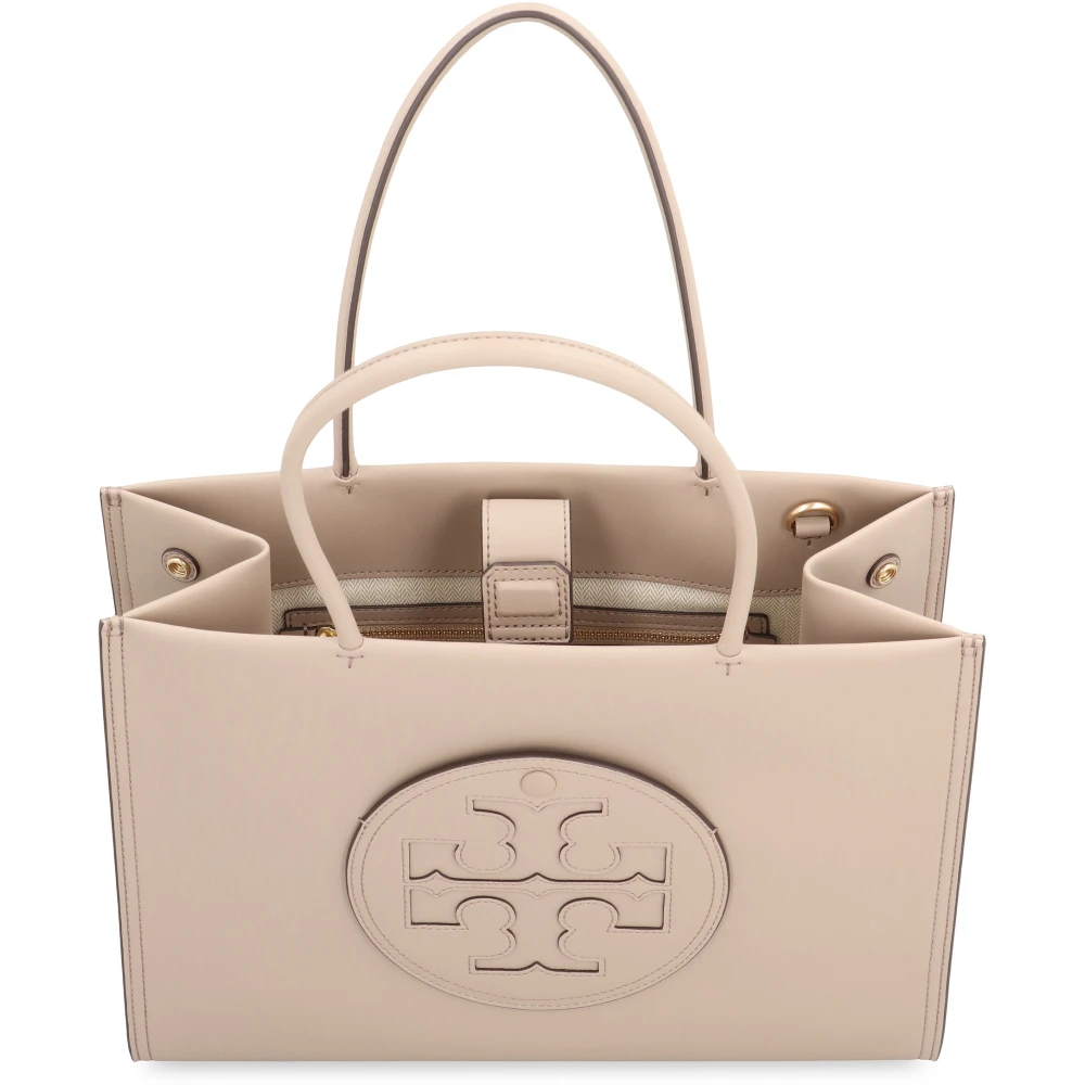 TORY BURCH Veganistische leren tote tas met handvatten Beige Dames