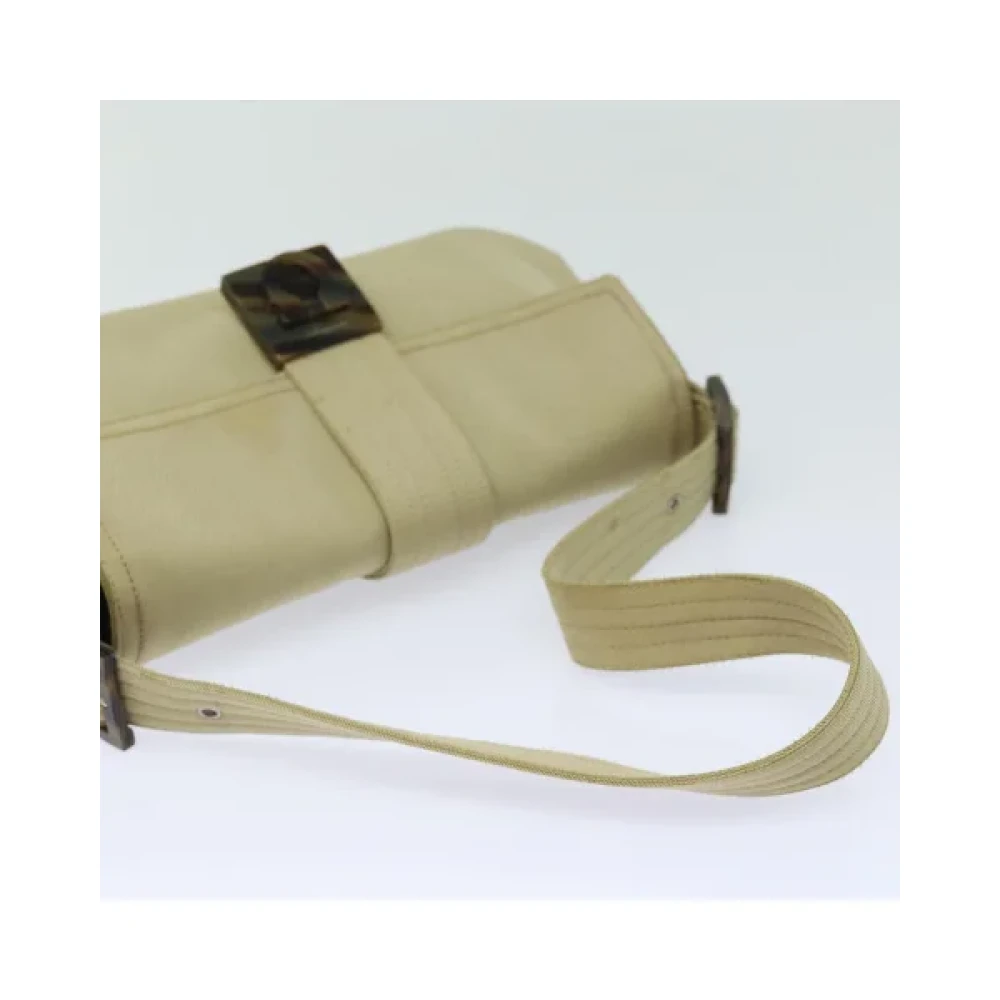 Salvatore Ferragamo Pre-owned Canvas shoulder-bags Beige Dames