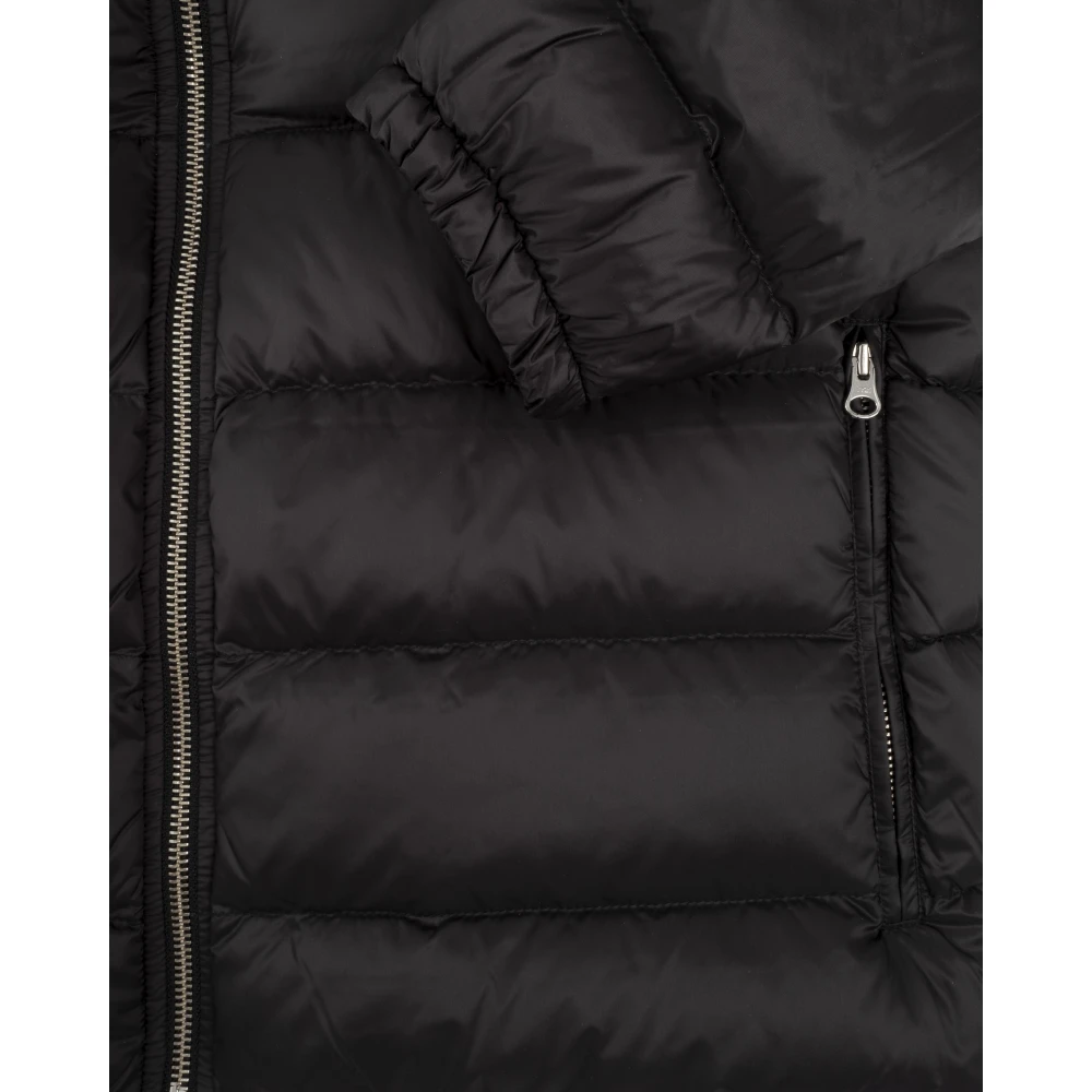 Ten C Gewatteerd Dons Hoodie met Zakken Black Heren