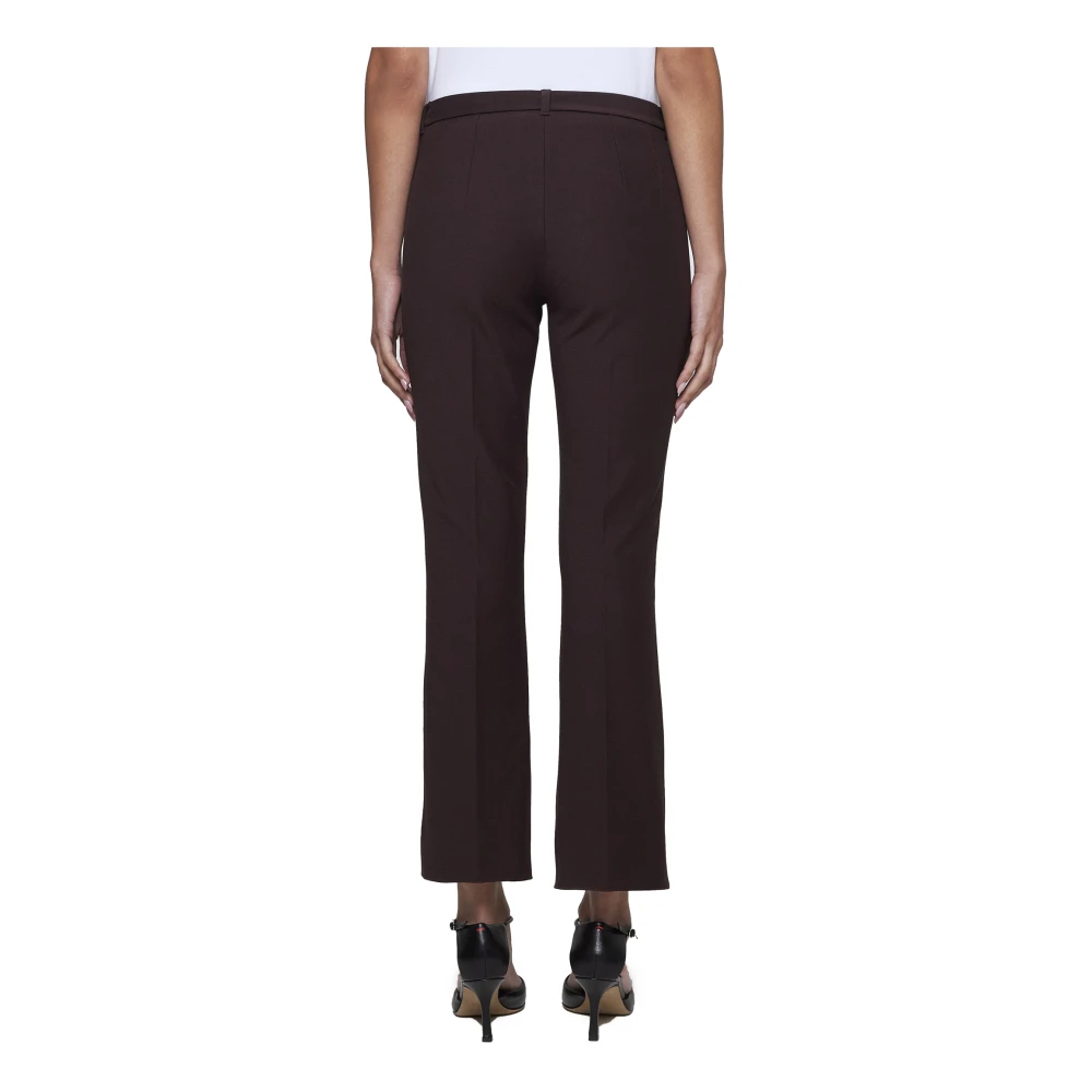 Max Mara Bordeaux Stretch Katoen Broek Brown Dames