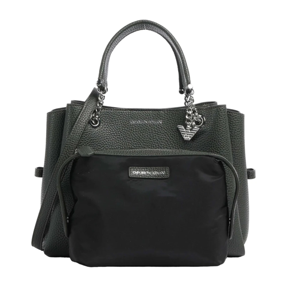 Giorgio Armani Groene Synthetische Dames Schoudertas Black Dames