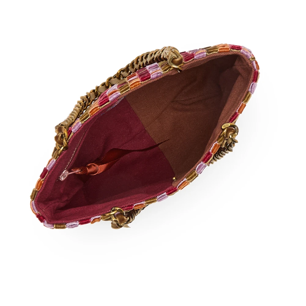 Maliparmi Velvet Schoudertas met Multicolor Spel Red Dames