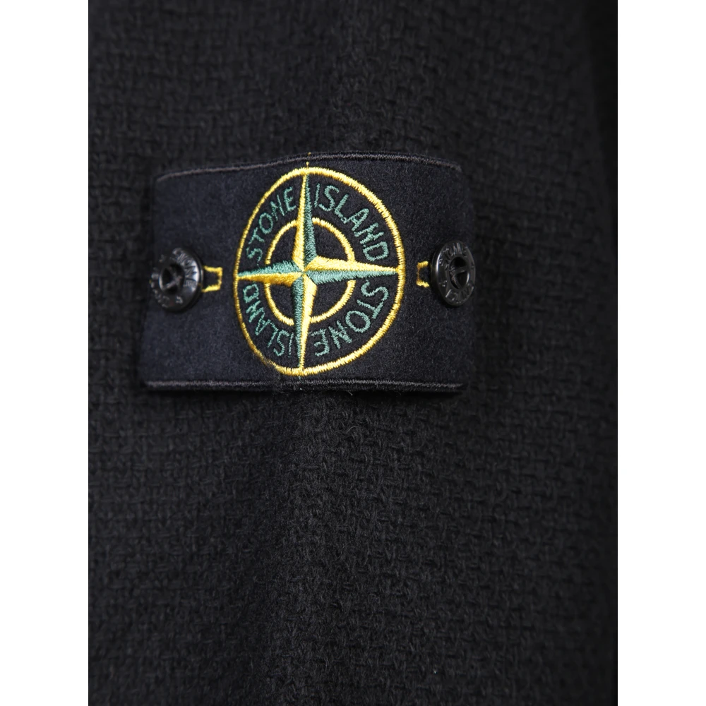 Stone Island Stijlvolle hoodie met logo-accent Black Heren
