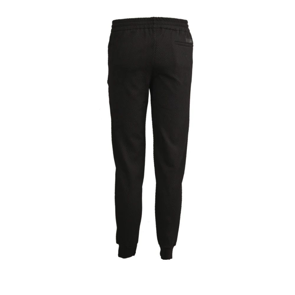 RRD Cotton Jacquard Slim Fit Broek Black Heren