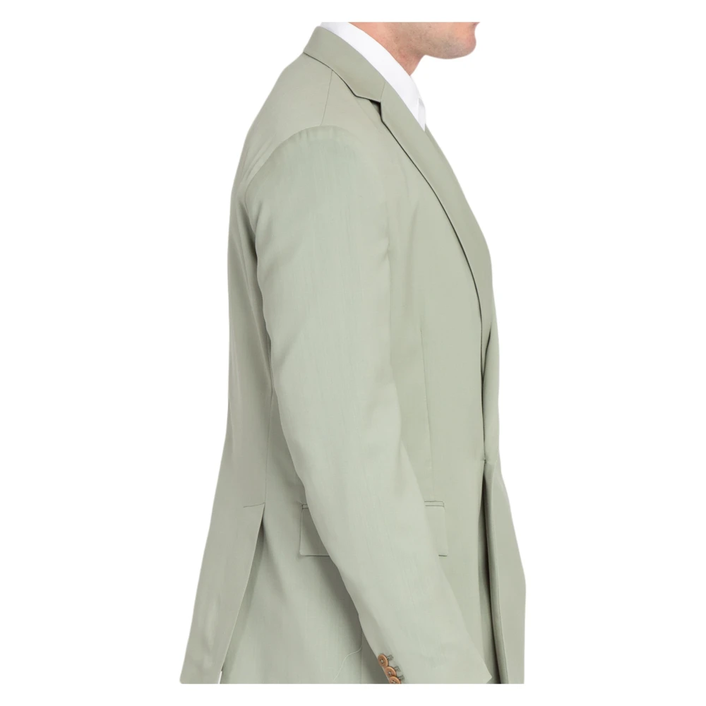Costumein 1-knoops wollen blazer in 7007 Green Heren