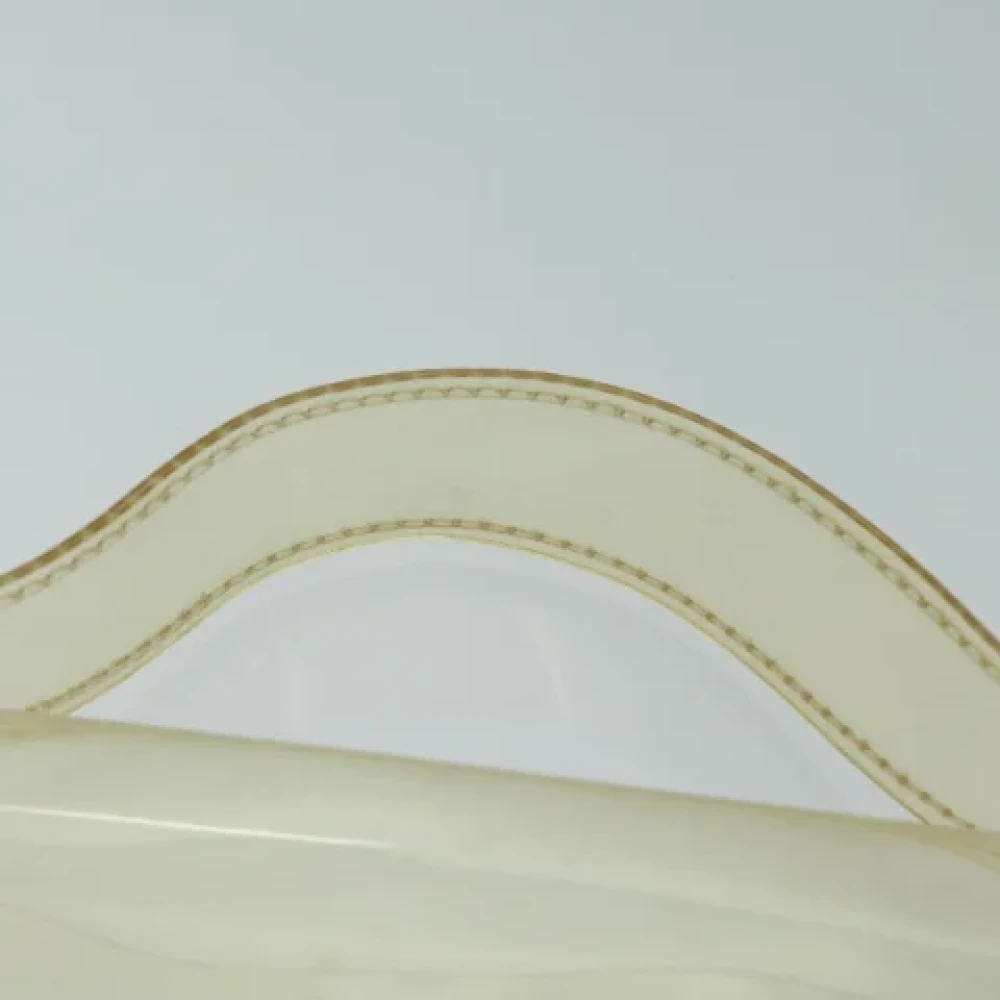 Hermès Vintage Pre-owned Vinyl handbags White Dames