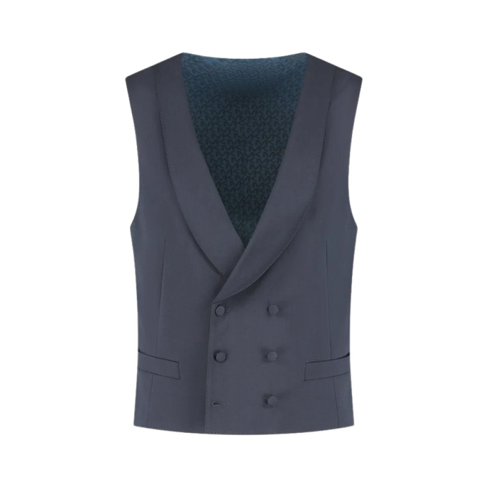 Michael Kors Blue Mk0sv01012 Suit Vest - Male - Waistcoats - Xl - Suits
