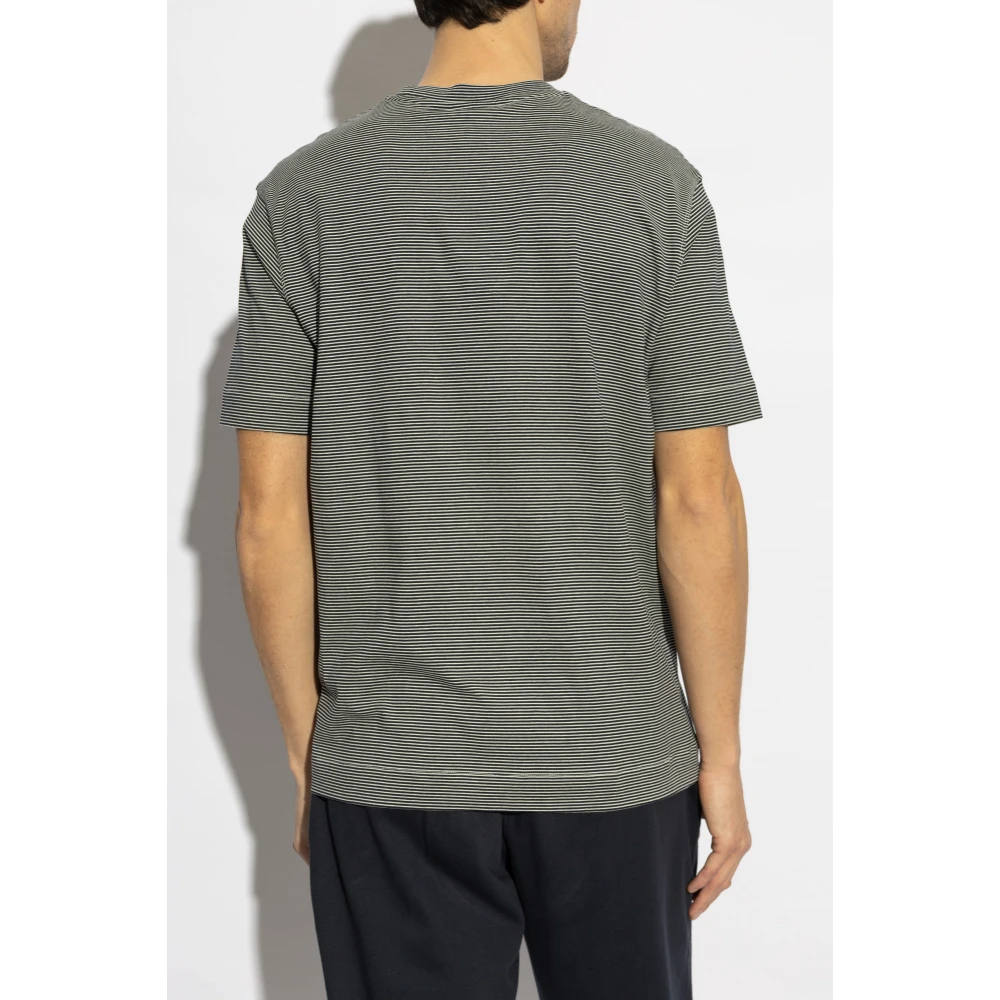 Emporio Armani T-shirt met logo Black Heren