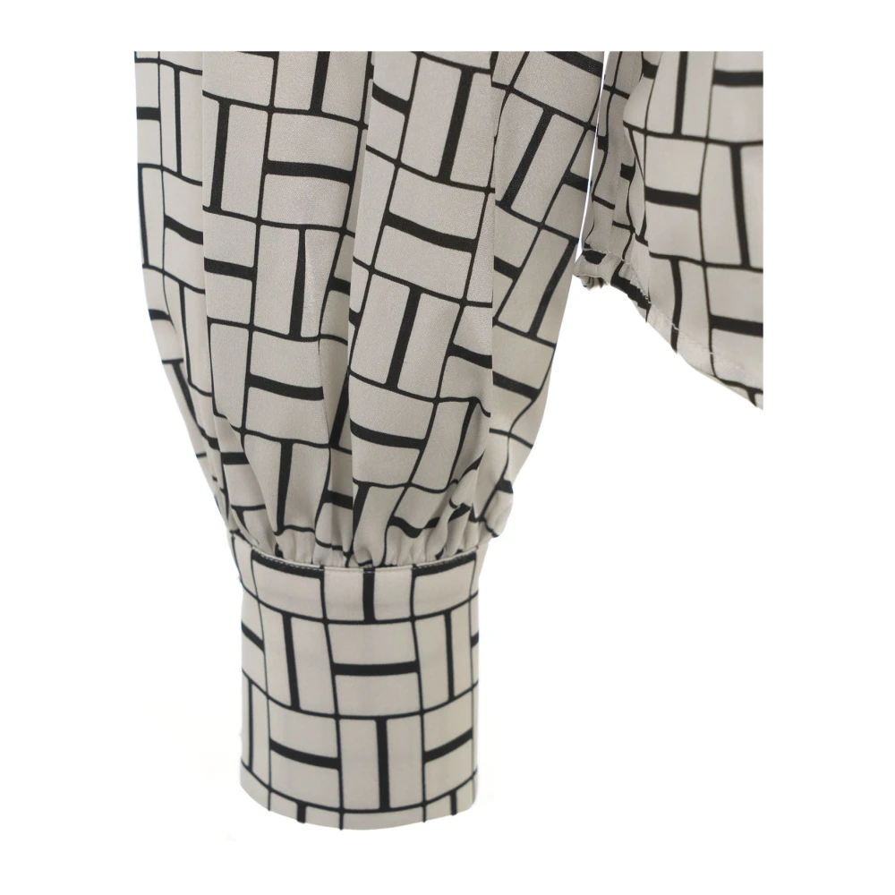 Himon's Elegante Witte Blouse met Sjaal White Dames