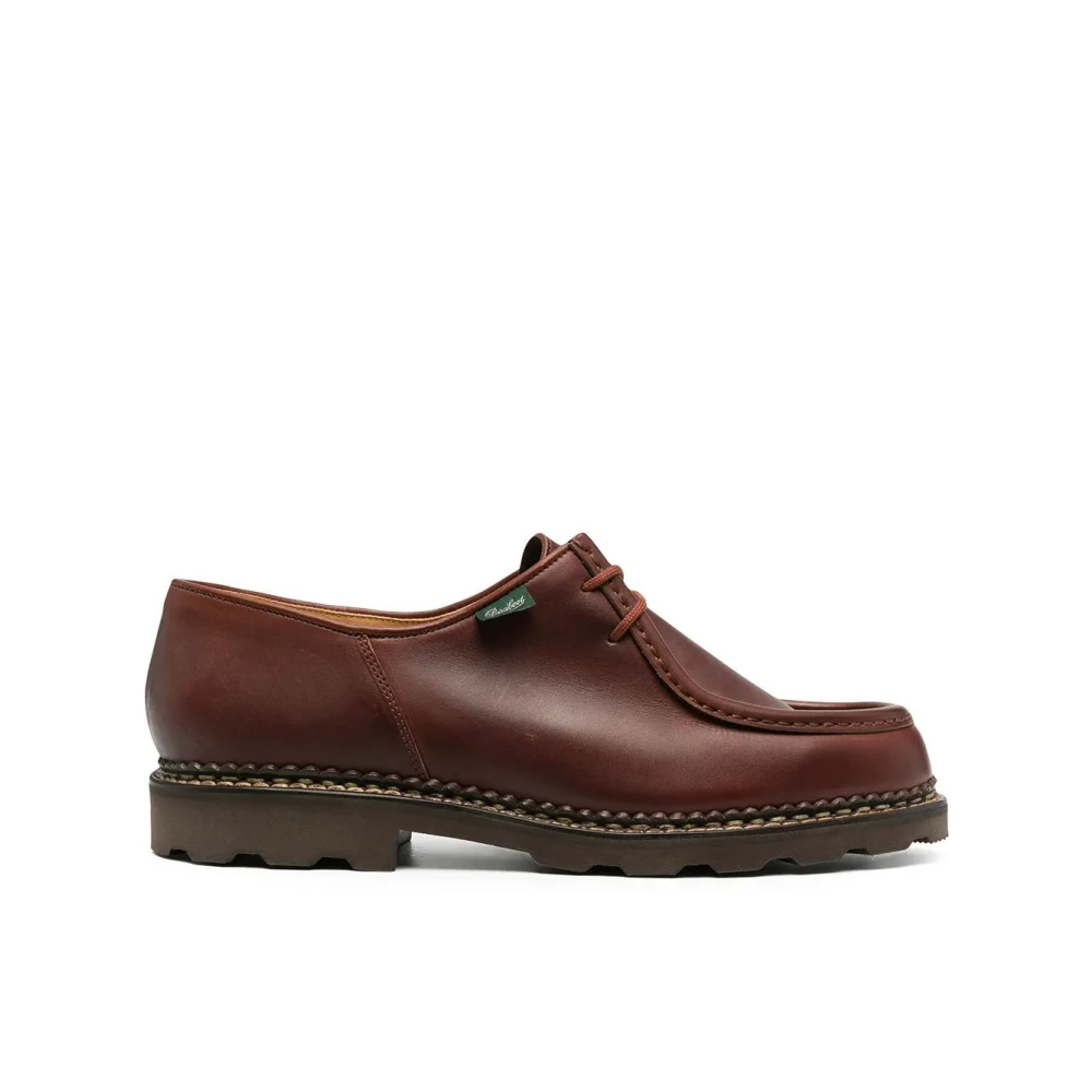 Paraboot Brown Lace-Up Derby Shoes - Male - Laced Shoes - 10 Uk - Shoes