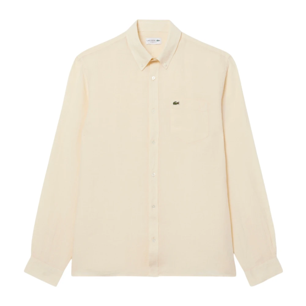 Lacoste Homme Beige - Chemise En Lin - Chemises - Taille: 2XL