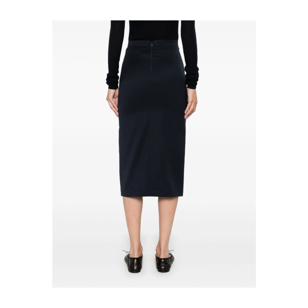 Barena Venezia Zwarte wollen potloodrok Blue Dames