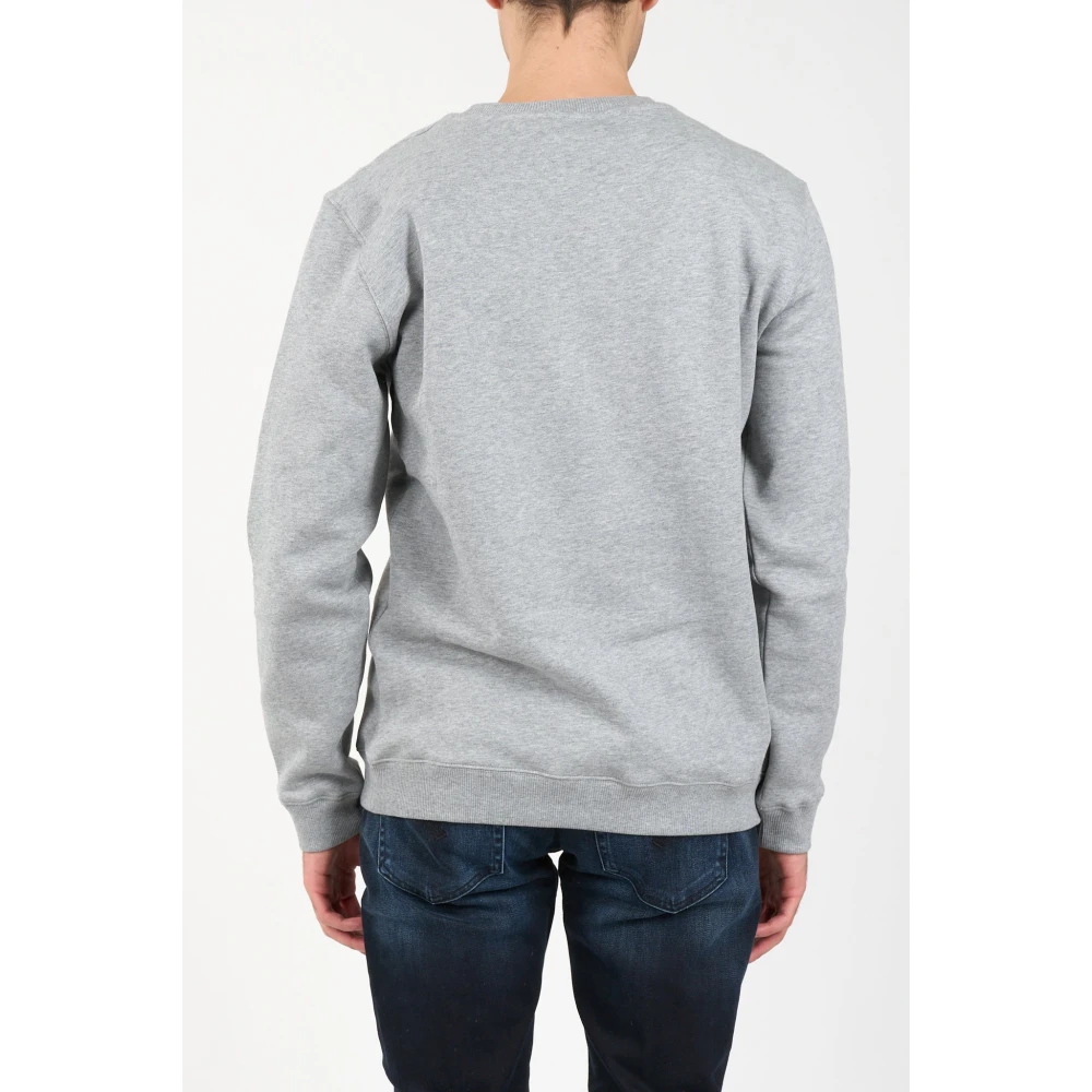Dondup Katoenen sweatshirt met flocklogo Gray Heren