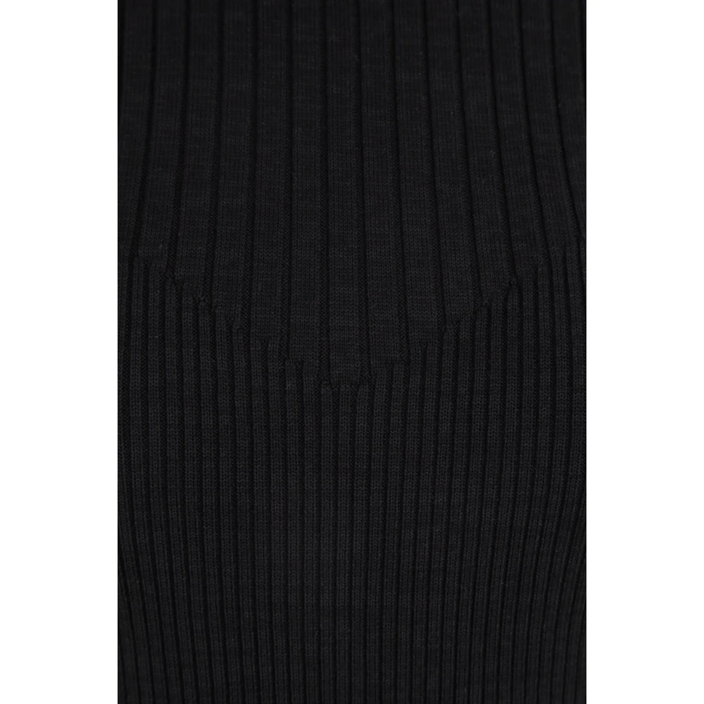 Isabel marant Zwarte Geribbelde Stretch Wollen Trui Black Dames