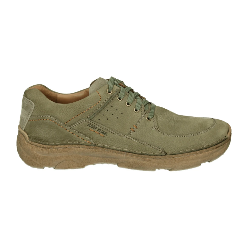 Josef Seibel Casual Groene Leren Sneakers Heren Schoenen