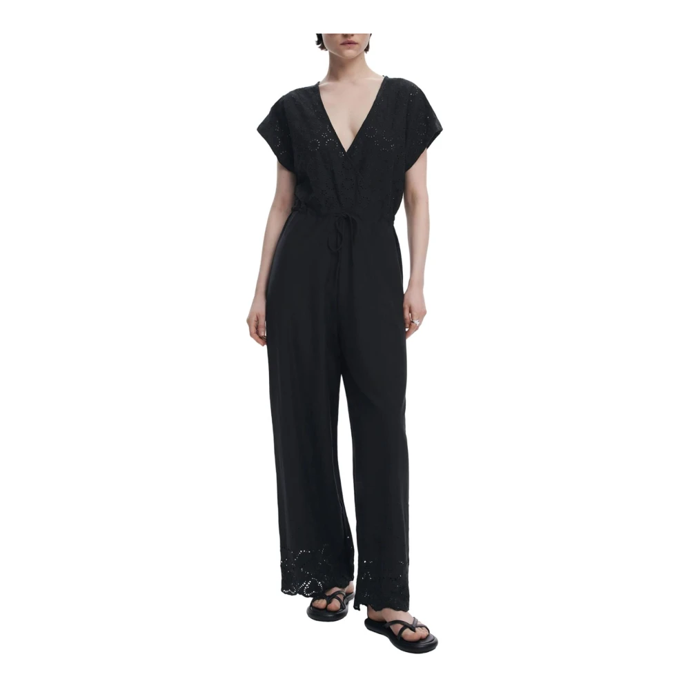 Desigual Women's Black V-Neck Jumpsuit