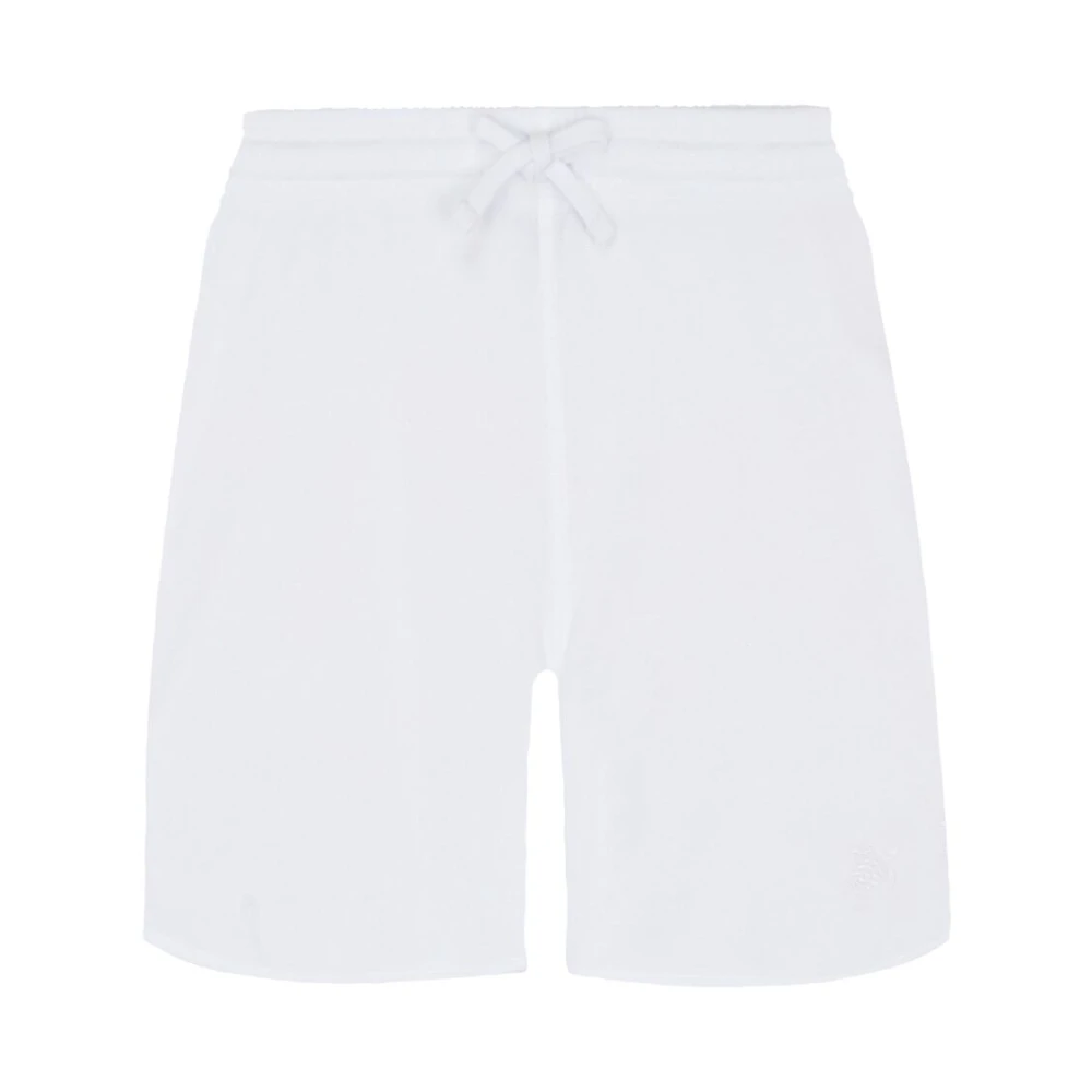 Vilebrequin Schildpad geborduurde katoenen shorts voor dames White Dames