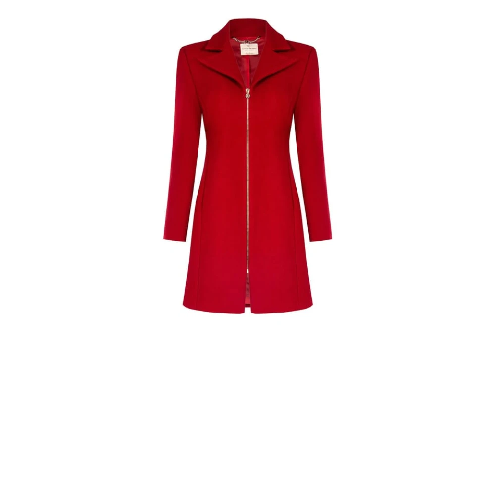 RINASCIMENTO Wollen Jas Herfst Winter Collectie Red Dames