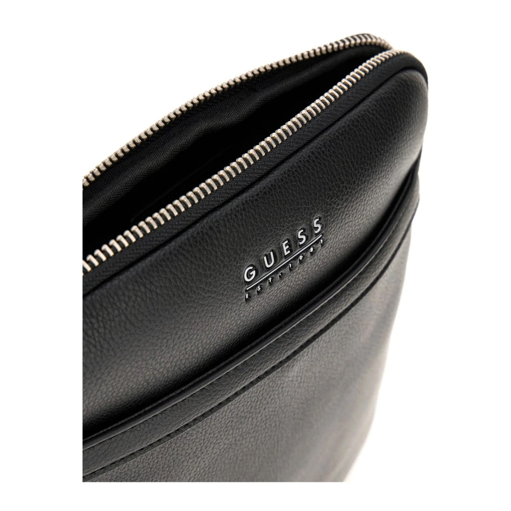 Guess Milano rugzak zwart met ritssluiting Black Heren