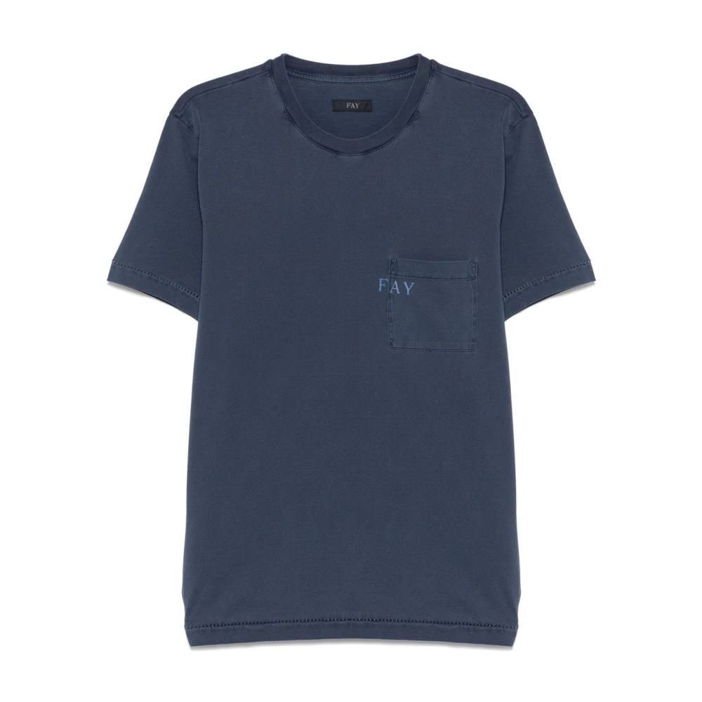 Fay Blauwe T-shirt en Polo Combo Blue Heren