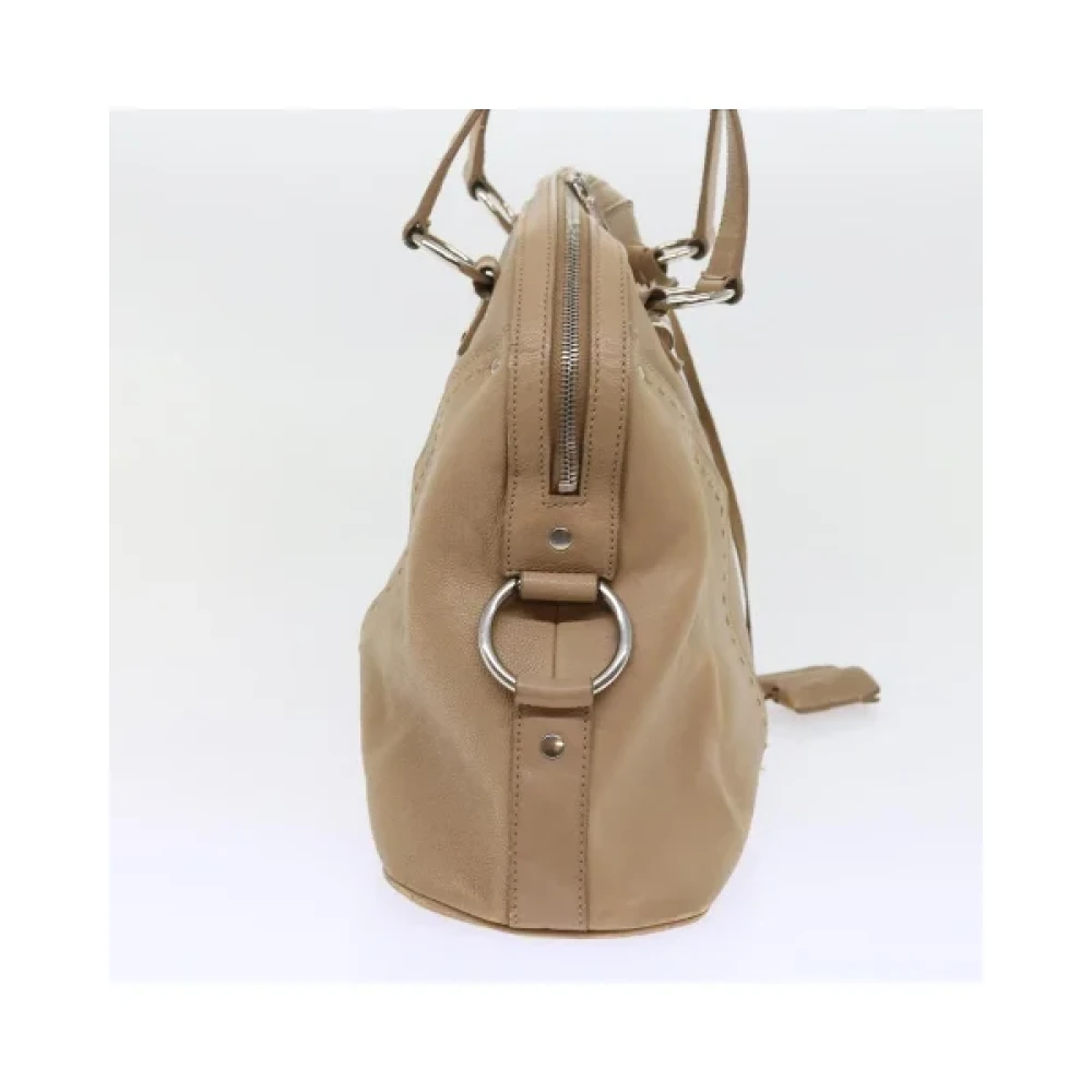 Yves Saint Laurent Vintage Pre-owned Leather handbags Beige Dames