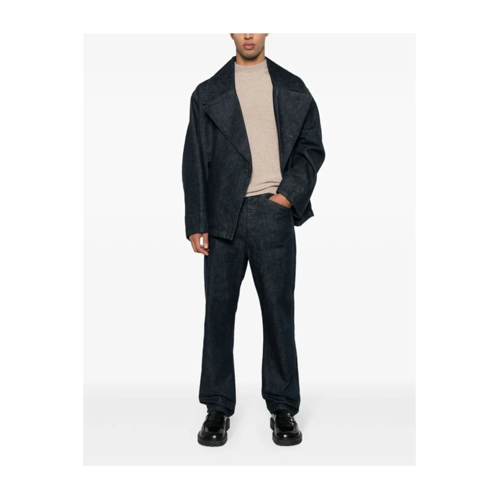 Lanvin Neutrale Gebreide Trui Beige Heren