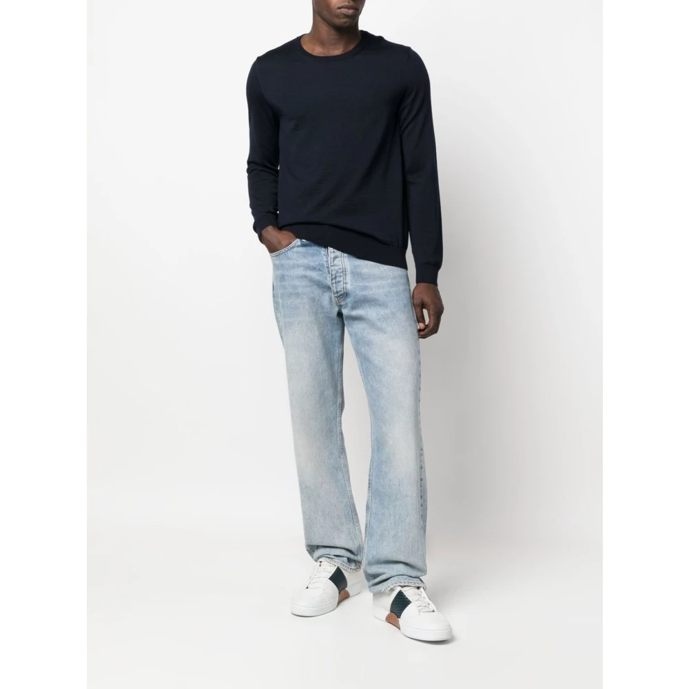Hugo Boss Donkerblauwe Gebreide Trui Blue Heren