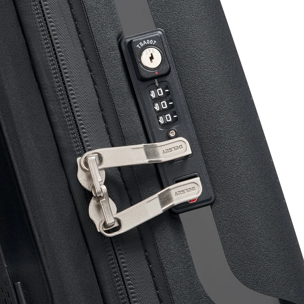 Delsey Clavel Hard Cabin Koffer met 4 Wielen Zwart Black Unisex
